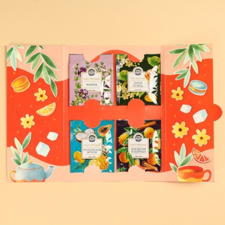 Gift tea “for cozy tea parties” 4 tastes, 7.2 (4 bags x 1.8 g).-2