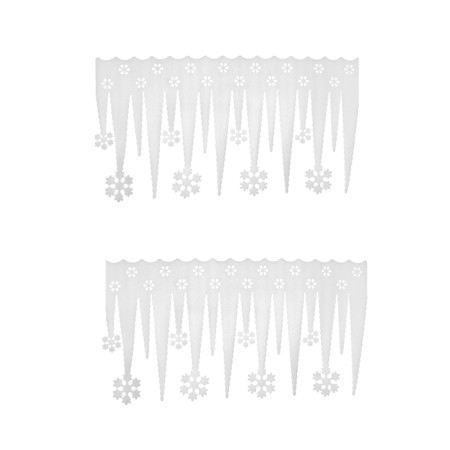 Icicle decor "Snowflakes", set 2 pcs.-1