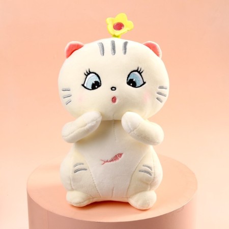 Soft toy "White cat"-1