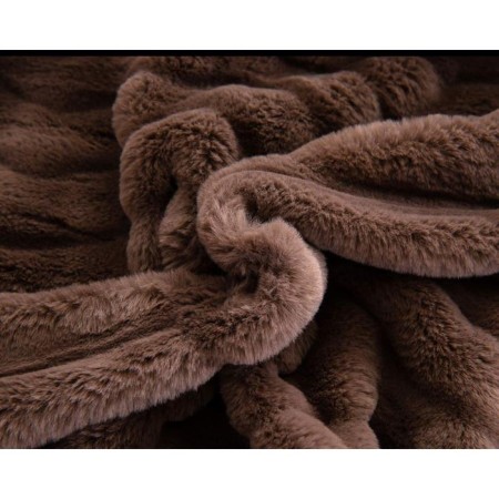 Climeninine bedspread, size 210x230 cm, chocolate color-4