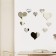 Interior stickers "hearts", mirror, decor on the wall, set 10 pcs, 14 x 15, 9 x 10 cm