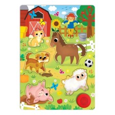 Wooden puzzle with a chip 