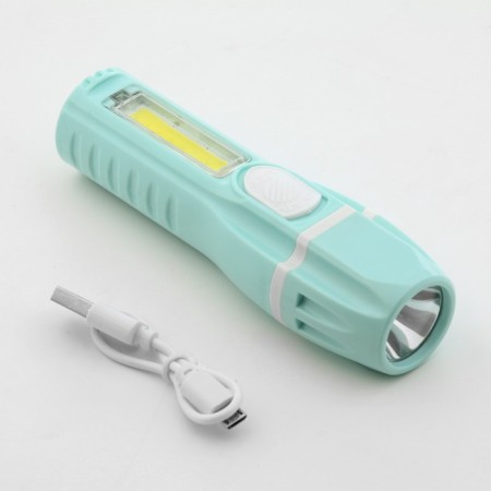 Manual battery lamp 1 W, side 3 W, COB, 800 mAh, 2 modes, 13.5 x 4 cm-1