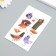 Tattoo on the body color "Funny birds" 7.5x11 cm