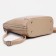 A backpack with a zipper, 2 outer pockets, beige color