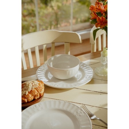 Set of porcelain plates SL Home "Vintage Frank", D = 27 cm, white color-8