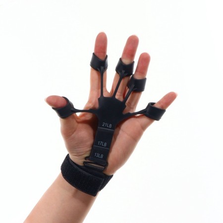 Massage for the development of hands and fingers, with a cuff, 8 × 14 × 2.8 cm, black color-7