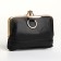 Cosmetic bag on farmar, 2 departments, black color