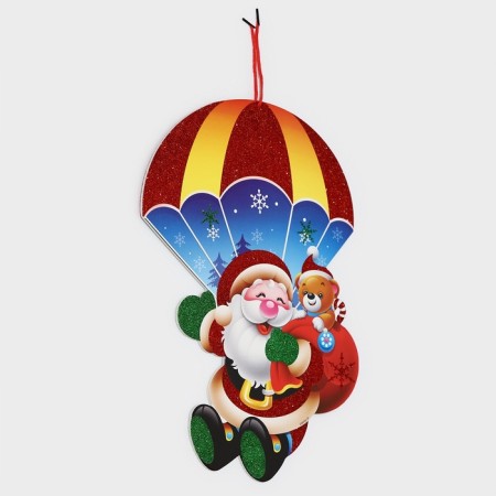 Decorative decoration (suspension) "Santa Claus and Bear" 44.5x31 cm-2