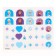 Manicure set. Nail stickers, cold heart