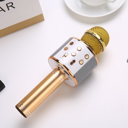 Microphone for karaoke Luazon LZZ-56, WS-858, 1800 mAh, yellow