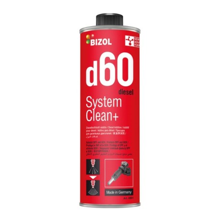 Bizol Diesel System Clean+ D60, 250 ml diesel nozzle.