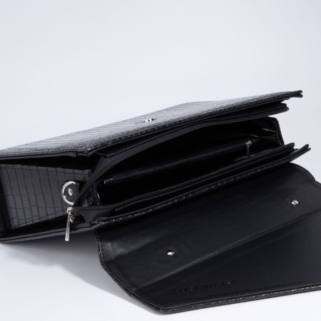 Women's bag El Masta with a zipper, black color-7