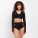 Separate female swimsuit with long sleeves minku black color, size 42