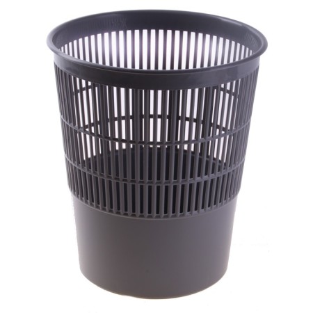 Basket for papers and garbage Istanm, 14 liters, plastic, mesh, gray