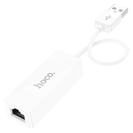 Adapter Hoco UA22, USB -A - Ethernet (100 MB), 15 cm, white-5