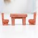 Figure "table and chairs" set of 3 objects, 2x2x2cm
