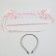 Carnival bandage "Lolita", pink color with white braid