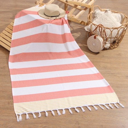 Toward beach pies, col. Orange, 100*180 cm, 100% cotton, 180g/m2