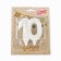 Candle in the cake jubilee "line", number "10", pearl, 6.5 cm