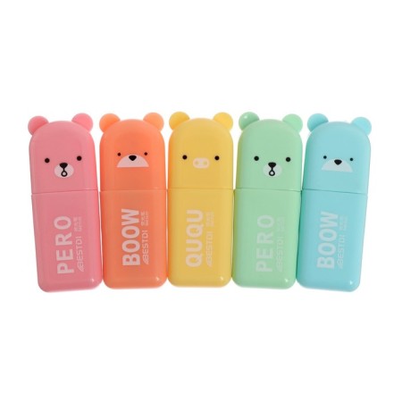 A set of markers-textbooks "animals", 5 colors, mini-2