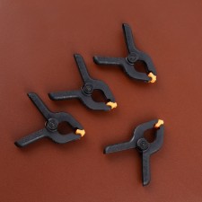 Spring clamps for skin, 6.5 × 5.5 cm, 4 pcs, black color