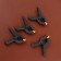 Spring clamps for skin, 6.5 × 5.5 cm, 4 pcs, black color