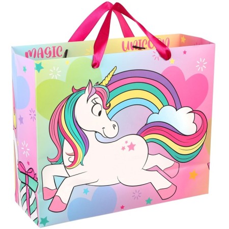 Gift package, 46x31x13 cm, plastic window, packaging, Minnie Mouse and unicorn-4