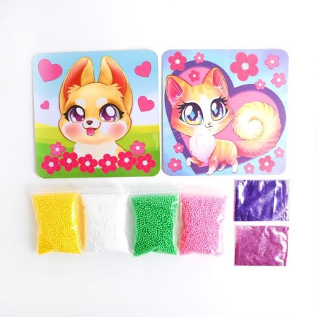Set for creativity "Application by foam balls" Animals-1