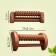 Feet massage "Drum", 1 video with spikes, wooden, 14.5 × 8.2 × 5 cm