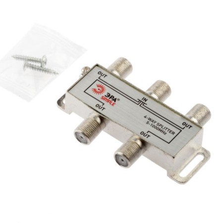 Divider TV era Simple 4 branches for F connector 5-1000 MHz