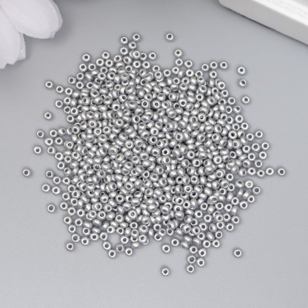 Glass glass 11/0 "metallic. Silver" 10 g-1