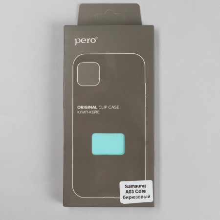 PERO cover for Samsung A03 Core, silicone, turquoise-3