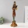 Polystone candlestick with a clock "Frog in the crown" 17x14.5x57.5 cm
