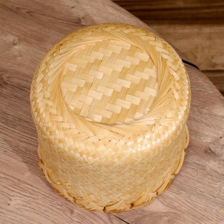 Wicker basket, from bamboo 20x20x25 cm-4