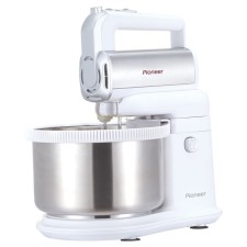 Mixer Pioneer MX345, planetary, 450 W, 4 l, 5 speeds, white color with silver