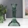 Glass of Glass for 1 candle "Rectangular column" green transparent 16x8.6x8.6 cm