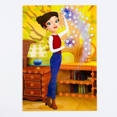 Painting of sequins, series: "Princess", A5 format "Princess Daria"-2