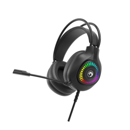 Marvo H8325 headphones, game, full -size, microphone, USB + 3.5 mm, 2 m, RGB, black-1