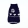 Clothing for dogs. Knitted sweater with "New Year" ornament, blue, size S