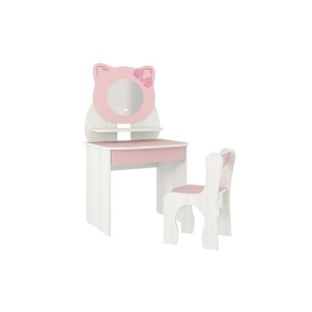 Set of children's kitten, 600x370x1120, white frame/pink-3