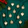 Set of jewelry plastic 12 pcs "New Year's overflow" gold
