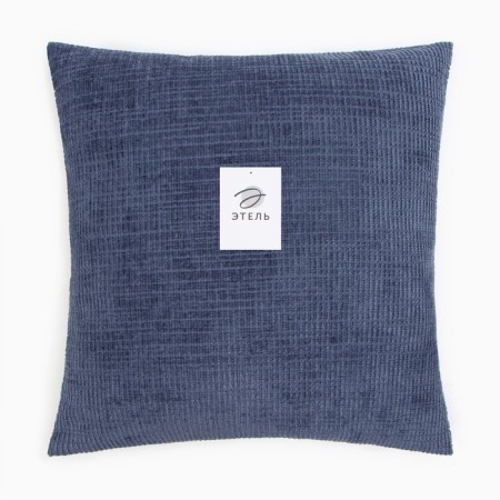 Pillowcase decorative Ethel Velvet 43x43cm, blue color, polyester-4
