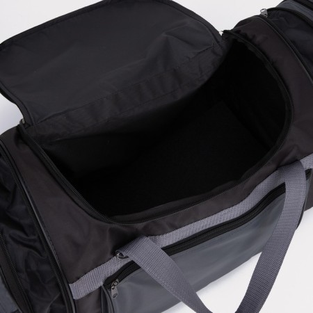 Board Road on a zipper, with an increase, 3 outer pockets, a long belt, black/gray color-3