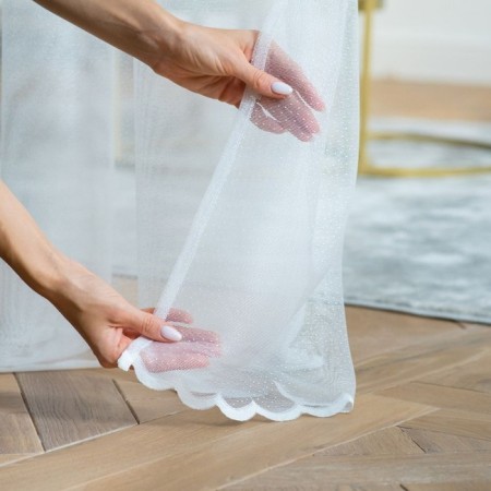 Tulle "Estel", size 300x265 cm, white color-1