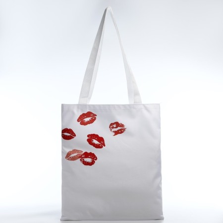Bag Schoper "Kisses" 35x0.5x40 cm, Department without lightning, without lining, white-2