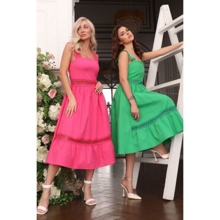 Sarafan female, size 44, pink color-4