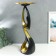 Souvenir Polystone stand "Abstraction. Bends" black with gold d = 30 cm 70x23x21 cm