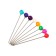 Pins with a color head Globus, 100 pcs., 30 mm