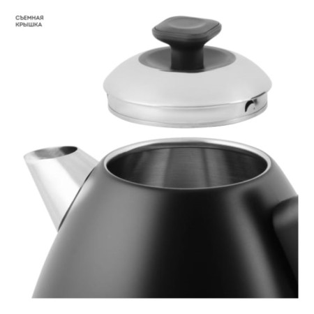 Electric kettle Galaxy Line GL 0343, stainless steel, 1.7 l, 2200 watts, black-4